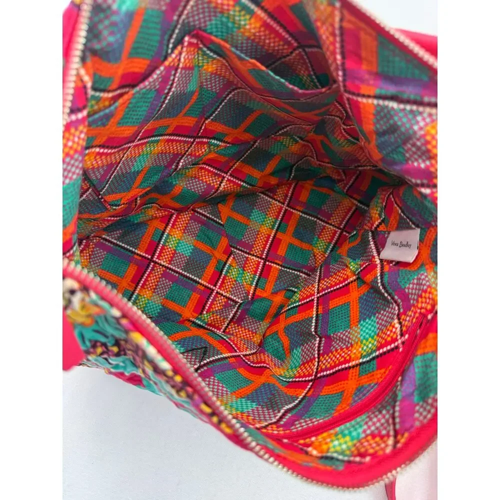 Vera Bradley Rumba Large Hobo Bag Crossbody Convertible Pink Floral Purse